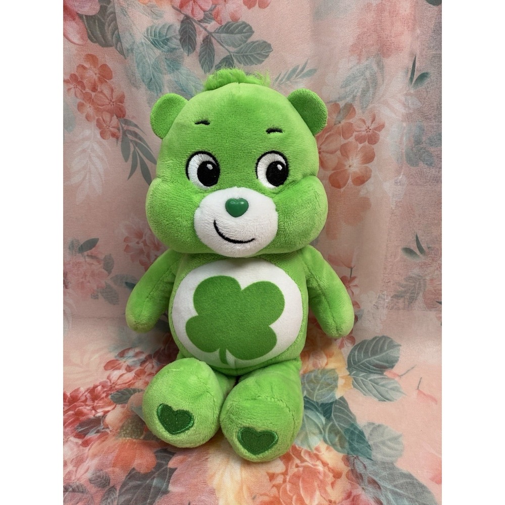 Care Bears Good Luck Bear Plush 2020 Green Shamrock Bear 10"